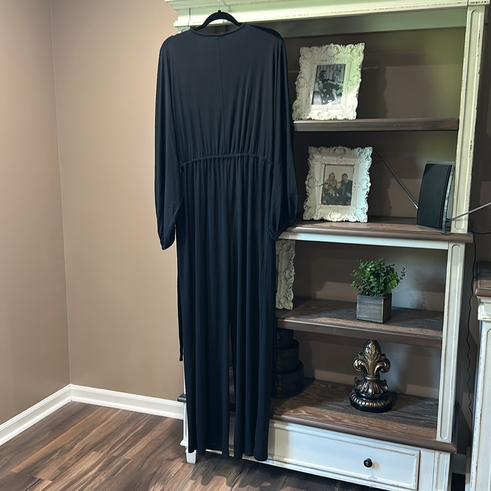 VENUS Volume Sleeve Detail Jumpsuit - Jet Black NEW - Picture 9 of 9